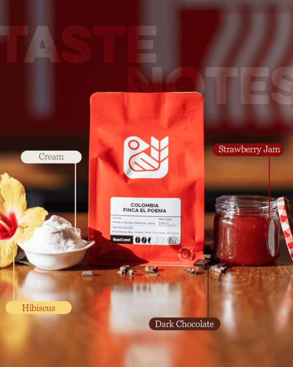 Colombia Finca El Poema Coffee Bag and Taste Notes