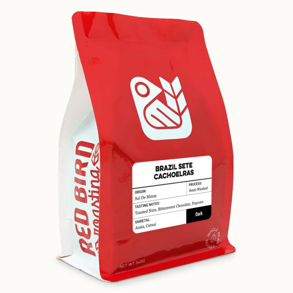 Brazil Sete Cachoeiras Roasted Coffee Beans at Red Bird Roasting Kelowna
