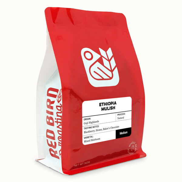 Ethiopia Mulish Roasted Coffee Beans at Red Bird Roasting Kelowna