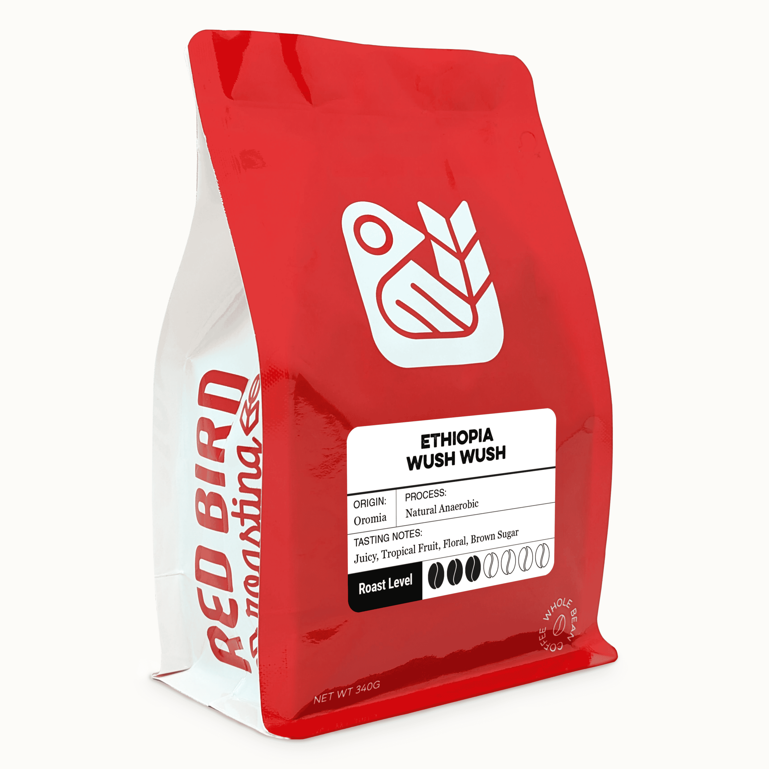 Ethiopia-Wush-Wush Roasted Coffee Bags at Red Bird Roasting Kelowna